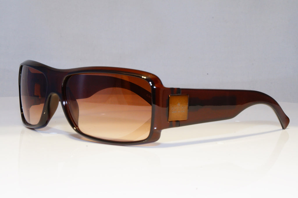 GUCCI Mens Vintage 1990 Designer Sunglasses Brown Rectangle GG 1563 REMS2 21060