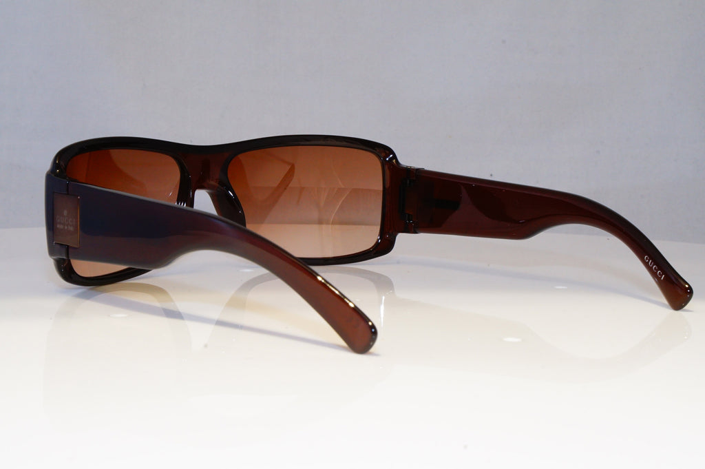 GUCCI Mens Vintage 1990 Designer Sunglasses Brown Rectangle GG 1563 REMS2 21060
