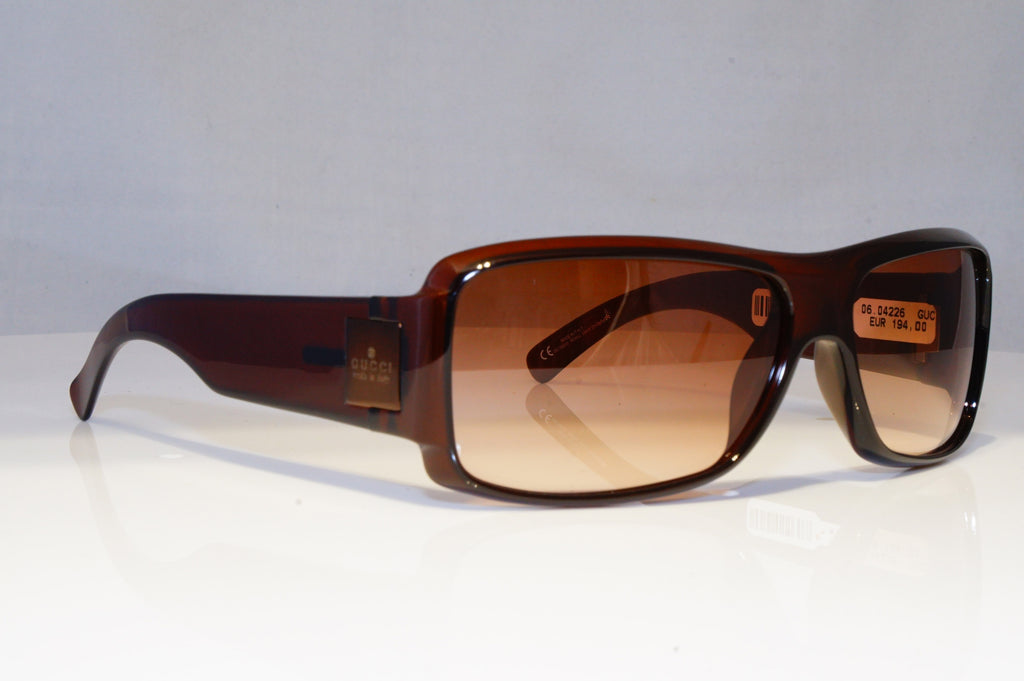 GUCCI Mens Vintage 1990 Designer Sunglasses Brown Rectangle GG 1563 REMS2 21060