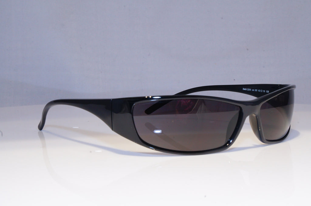 DOLCE & GABBANA Mens Designer Sunglasses Black Rectangle D&G 2203 B5 20187