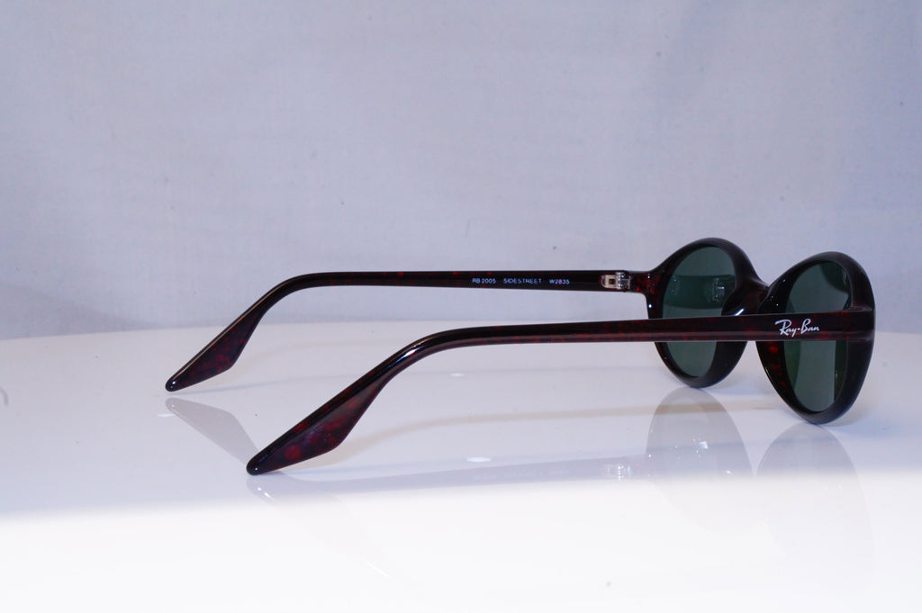 RAY-BAN Mens Unisex Vintage Designer Sunglasses Brown Oval RB 2005 W2835 19021