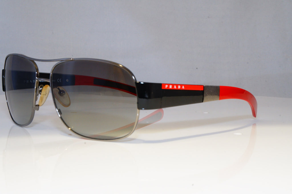 PRADA Mens Designer Sunglasses Black Pilot SPS 56H 5AV-3M1 21051