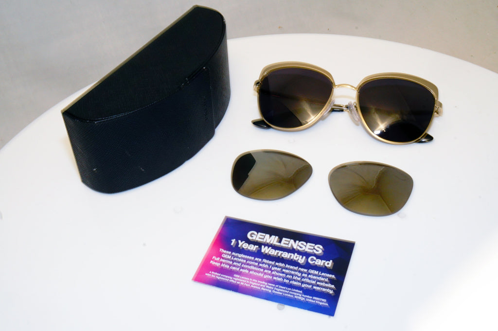 PRADA Womens Designer Sunglasses Gold Butterfly SPR 51T VAQ-1CO 17746
