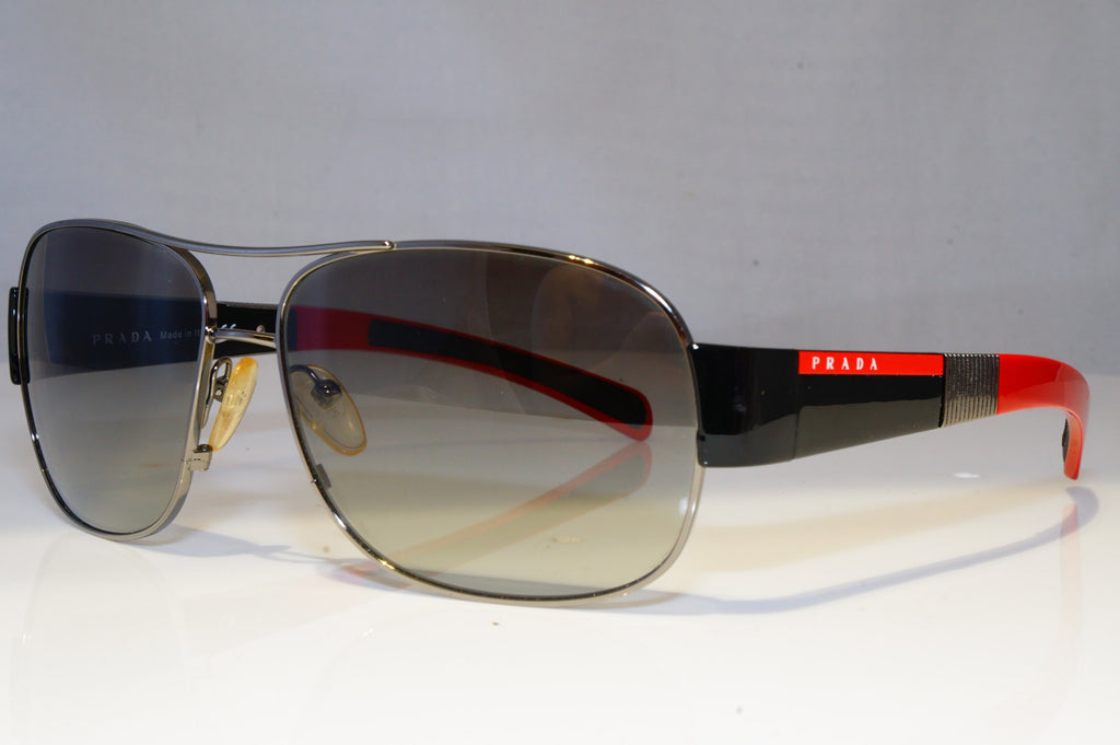 PRADA Mens Designer Sunglasses Black Pilot SPS 56H 5AV-3M1 21051