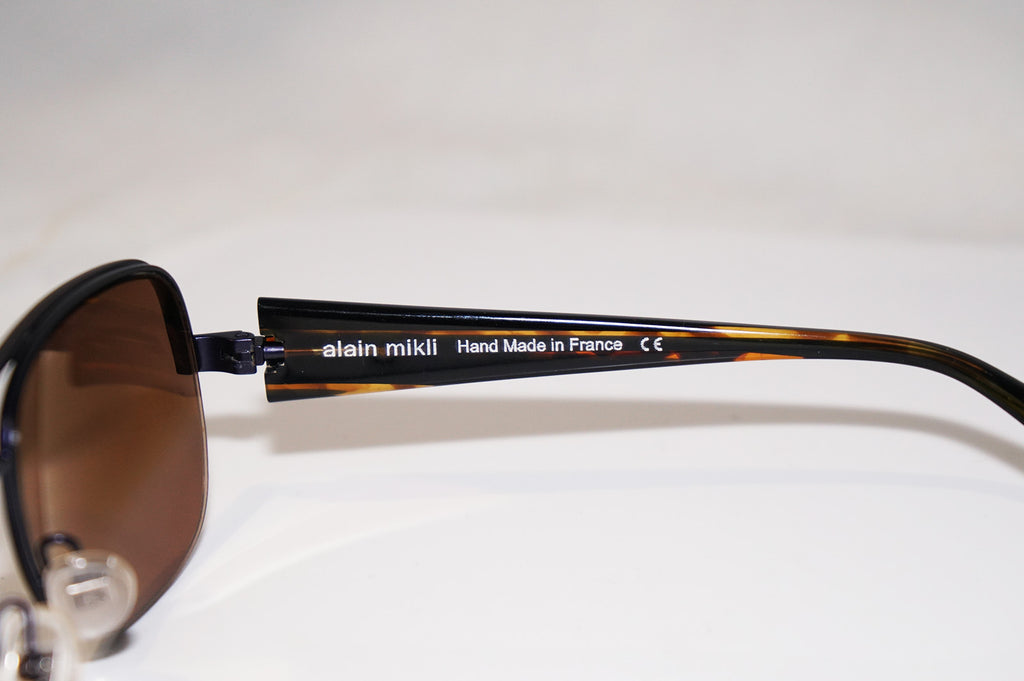 ALAIN MIKLI Mens Unisex Designer Sunglasses Brown Pilot AL1209 M047 16444