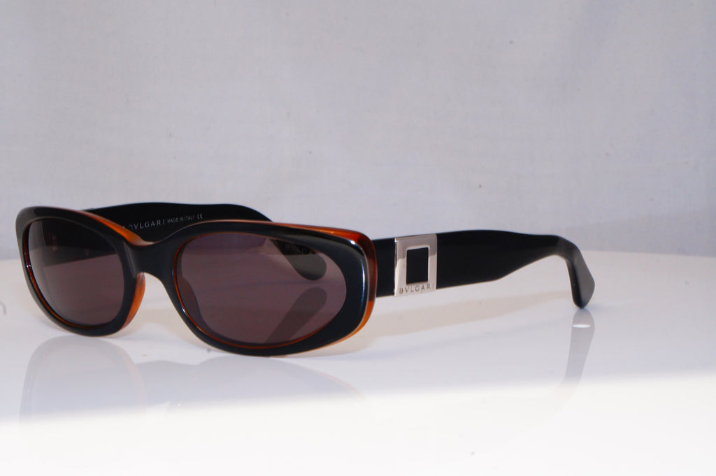 BVLGARI Womens Vintage 1990 Designer Sunglasses Brown Rectangle 811 536/63 19036
