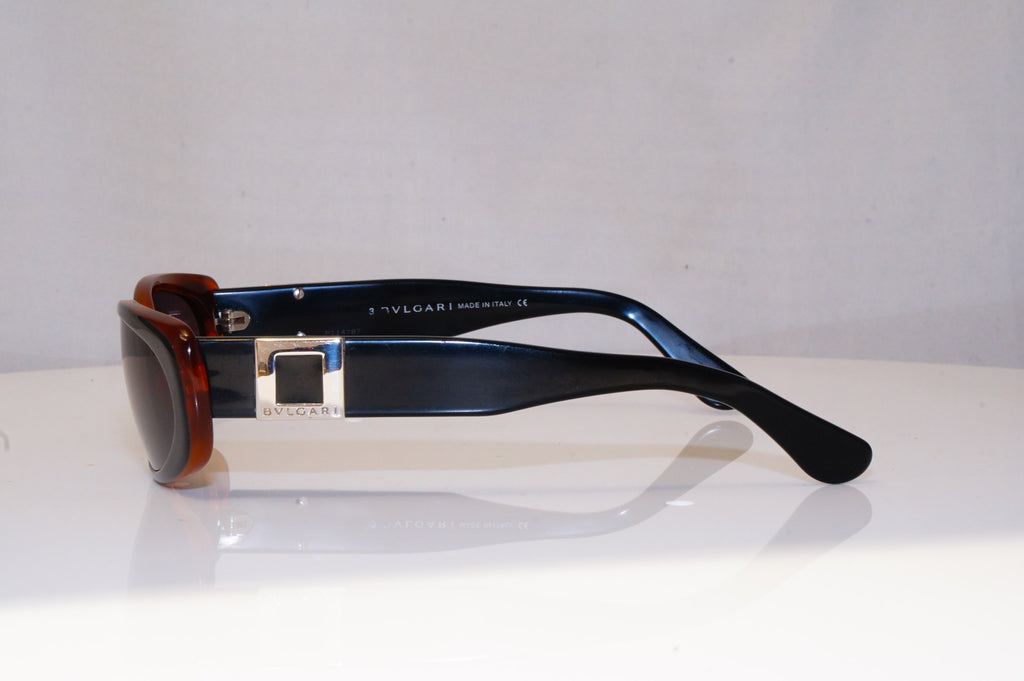 BVLGARI Womens Vintage 1990 Designer Sunglasses Brown Rectangle 811 536/63 19036