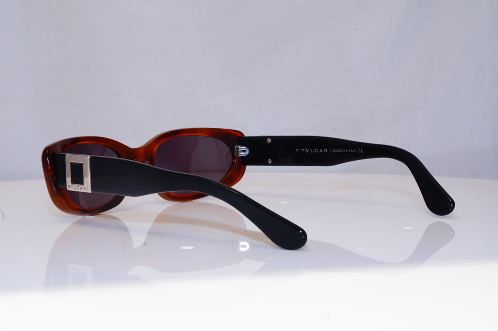 BVLGARI Womens Vintage 1990 Designer Sunglasses Brown Rectangle 811 536/63 19036