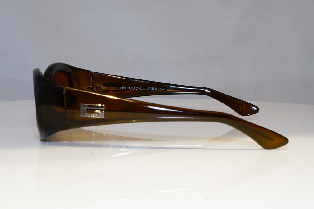 GUCCI Mens Womens Vintage Designer Sunglasses Brown Rectangle GG 2432 9UE 21037