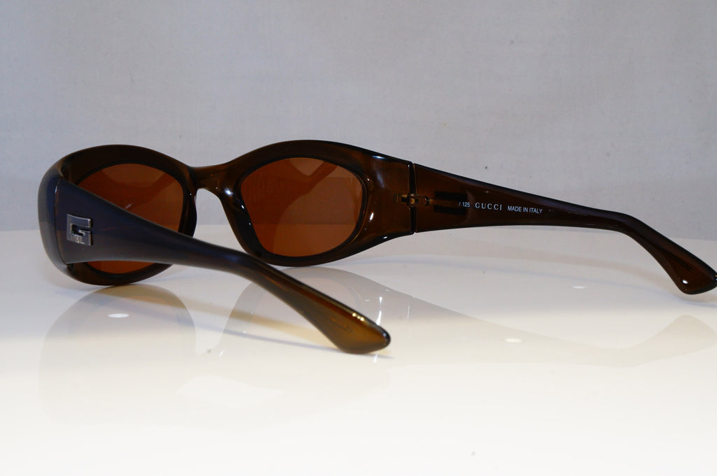GUCCI Mens Womens Vintage Designer Sunglasses Brown Rectangle GG 2432 9UE 21037