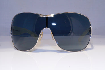 DOLCE & GABBANA Womens Diamante Designer Sunglasses White Shield D&G 6022 20183