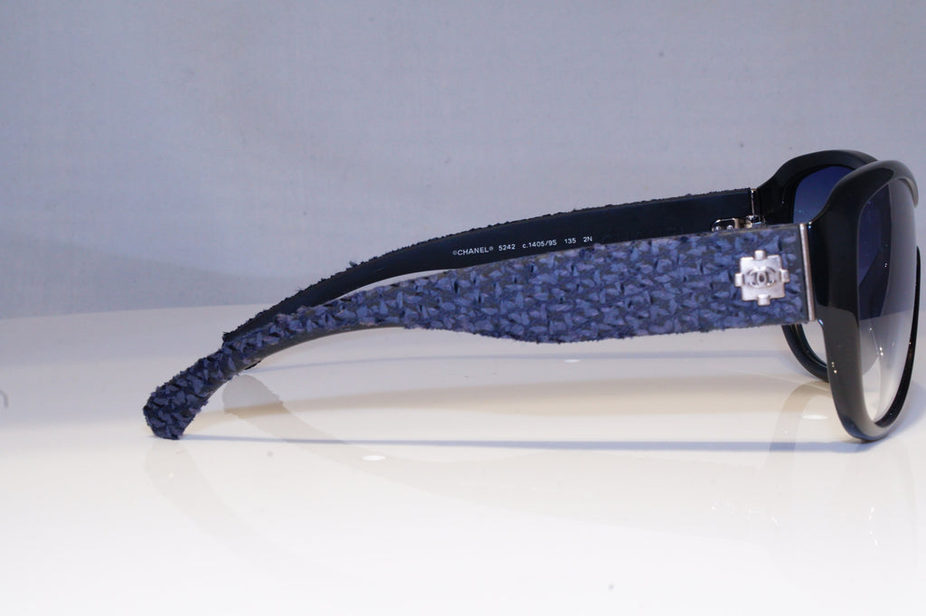 CHANEL Womens Designer Sunglasses Blue Butterfly TWEED BLACK 5242 1405/95 20170