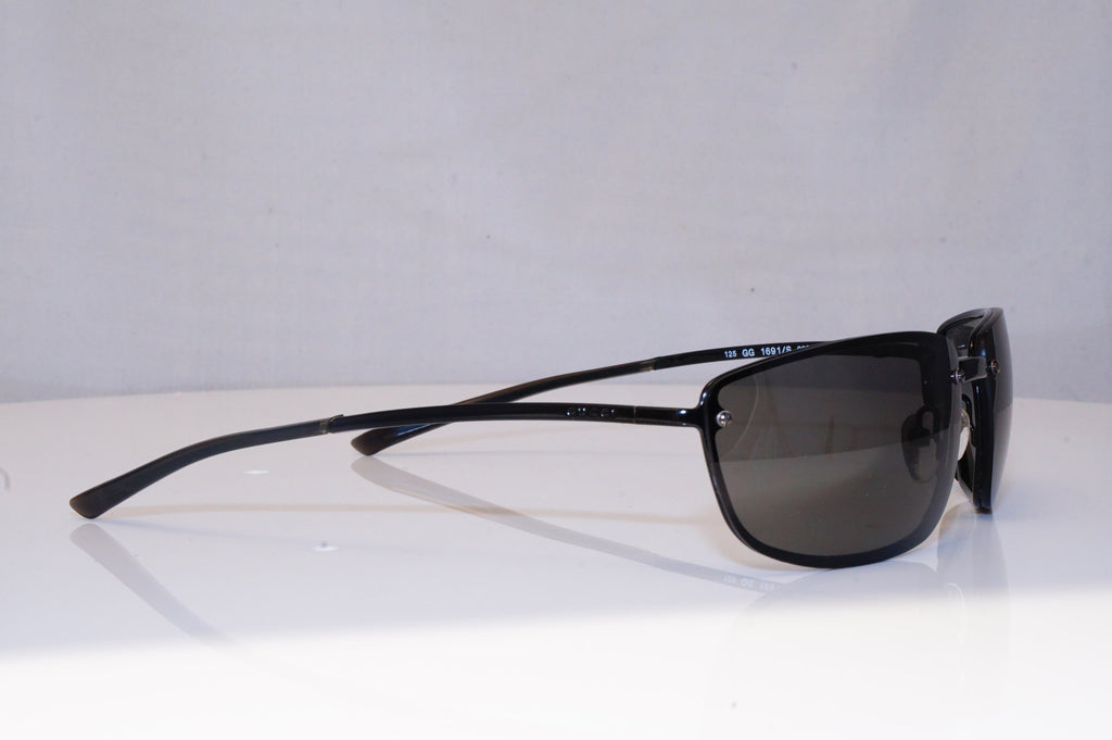 GUCCI Mens Vintage 1990 Designer Sunglasses Black Wrap GG 1691 006 18999