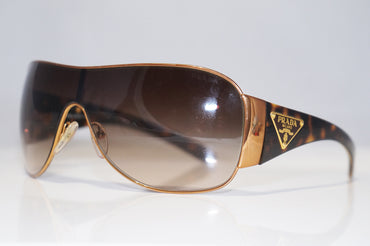 PRADA Mens Womens Unisex Designer Sunglasses Brown Shield SPR 57L 7OE-6S1 15201