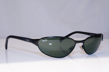 RAY-BAN Mens Vintage 1990 Designer Sunglasses Black Wrap RB 3103 W3060 19009