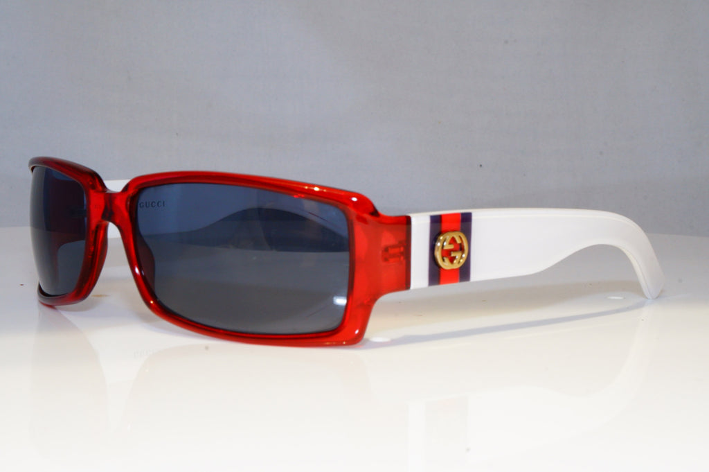 GUCCI Mens Womens Vintage Designer Sunglasses White RED GG 2564 PR6 21040
