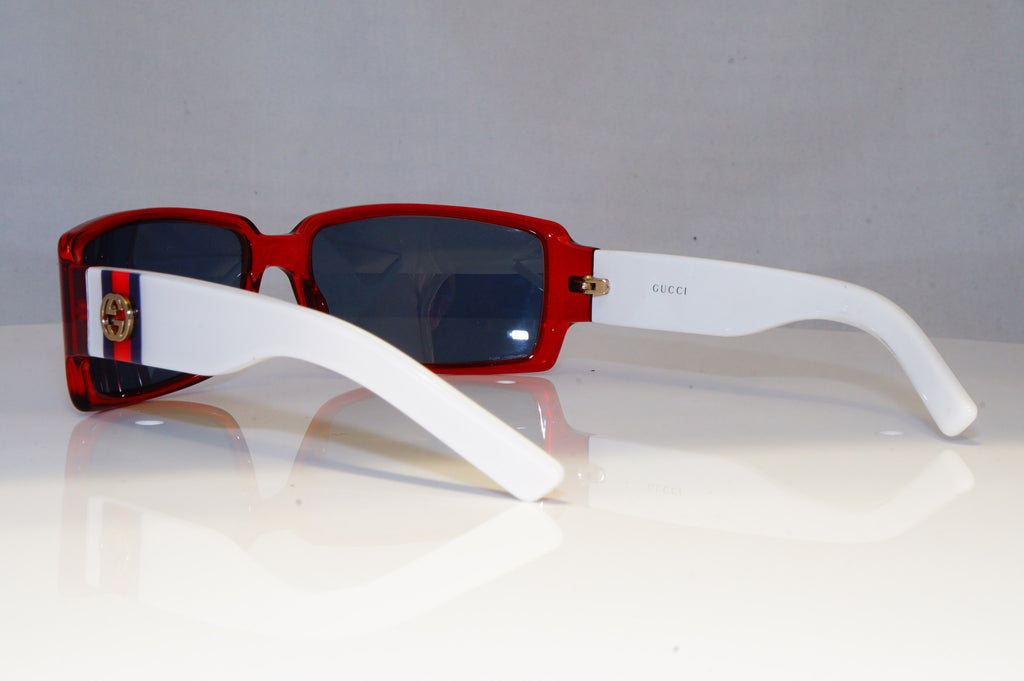 GUCCI Mens Womens Vintage Designer Sunglasses White RED GG 2564 PR6 21040