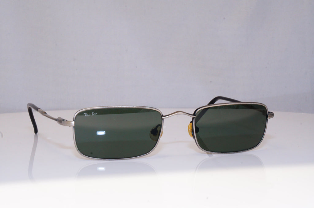 RAY-BAN Mens Vintage 1990 Designer Sunglasses Silver Rectangle W2976 BLK 18997