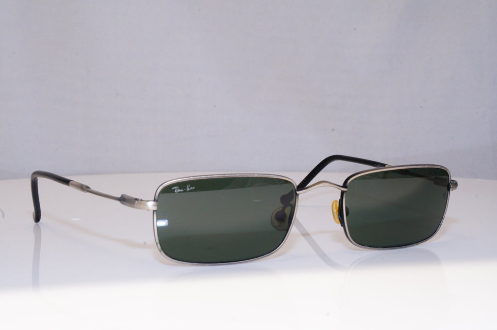 RAY-BAN Mens Vintage 1990 Designer Sunglasses Silver Rectangle W2976 BLK 18997