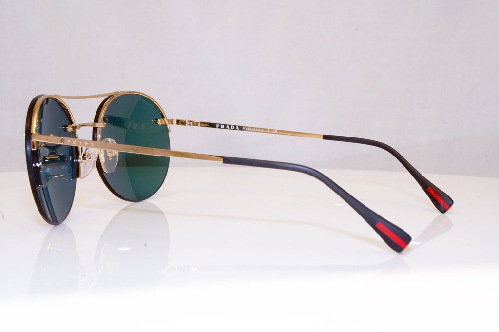 PRADA Womens Mirror Designer Sunglasses Gold Oval SPR 54R ZVN-5L2 17944