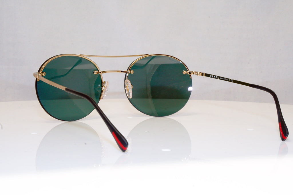 PRADA Womens Mirror Designer Sunglasses Gold Oval SPR 54R ZVN-5L2 17944