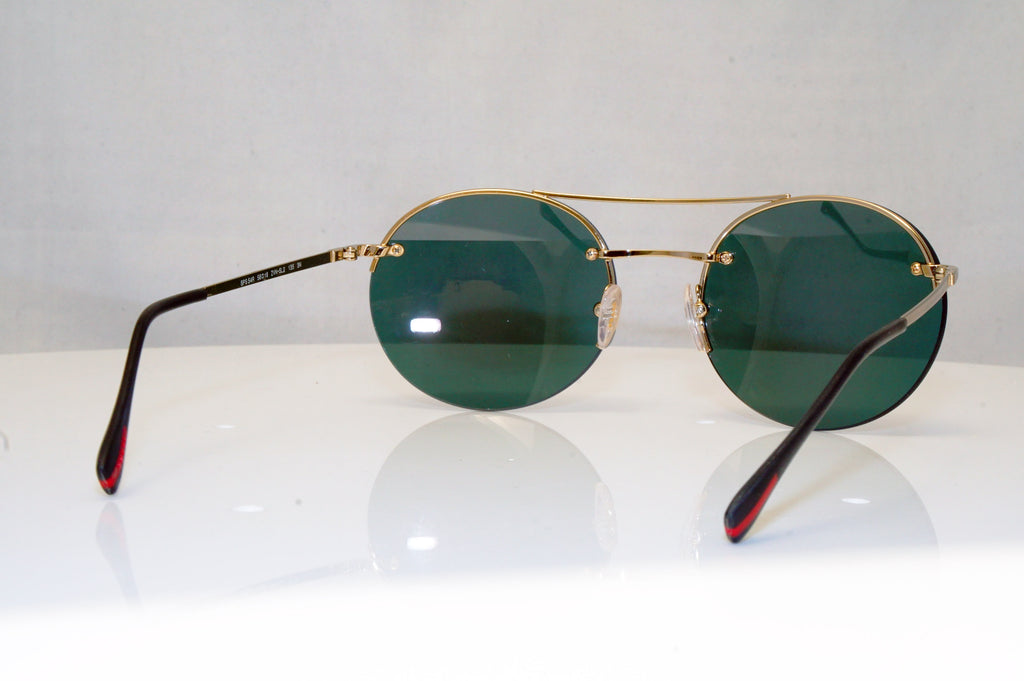 PRADA Womens Mirror Designer Sunglasses Gold Oval SPR 54R ZVN-5L2 17944