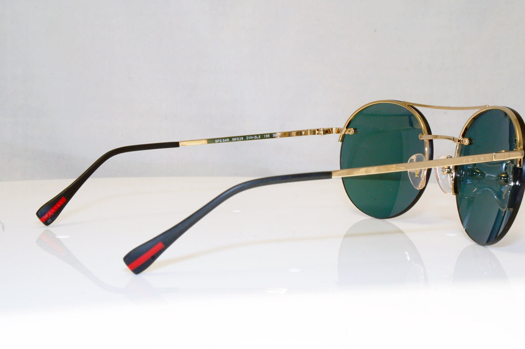 PRADA Womens Mirror Designer Sunglasses Gold Oval SPR 54R ZVN-5L2 17944