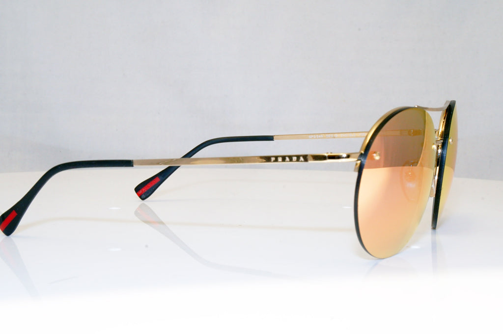 PRADA Womens Mirror Designer Sunglasses Gold Oval SPR 54R ZVN-5L2 17944