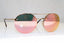 PRADA Womens Mirror Designer Sunglasses Gold Oval SPR 54R ZVN-5L2 17944