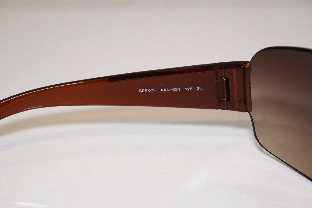 PRADA Mens Designer Sunglasses Brown Shield SPS 07F 4AN-6S1 14893