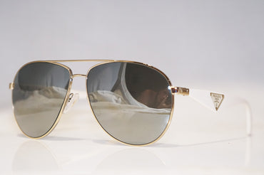 PRADA Mens Designer Polarized Sunglasses White Aviator SPR 53Q ZVN-6E1 15026