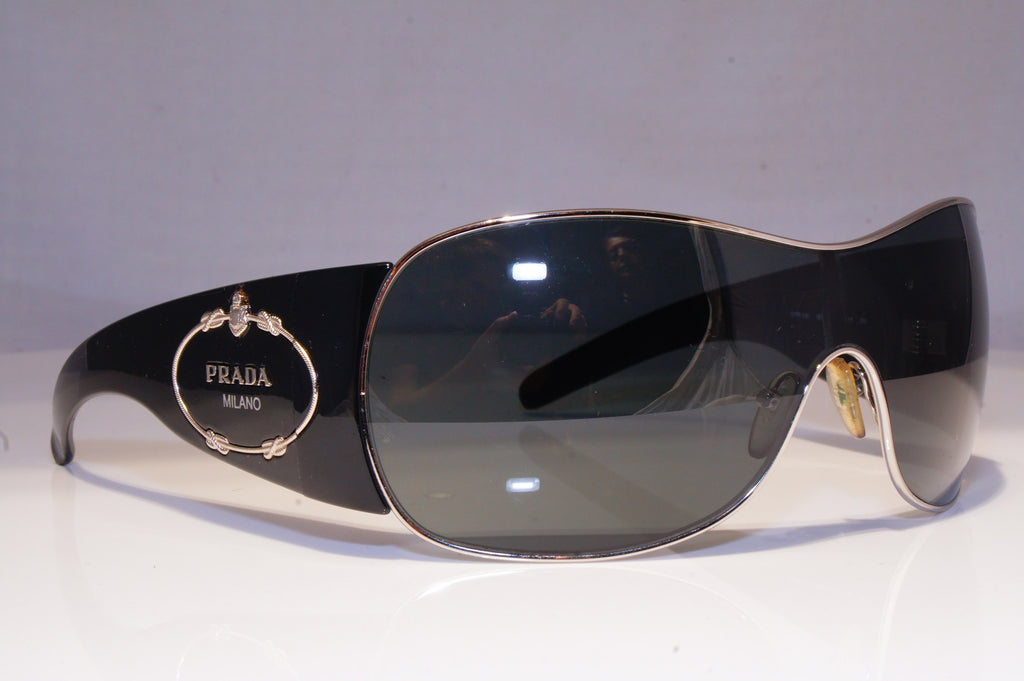 PRADA Womens Designer Sunglasses Black Shield SPR 58I 1BC-1A1 19756