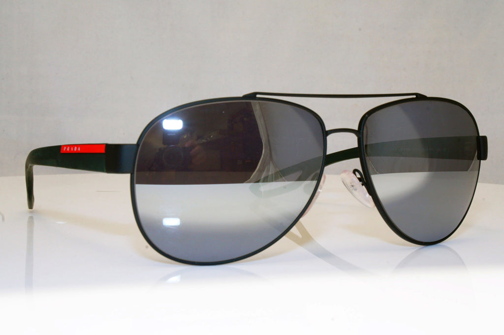 PRADA Mens Polarized Designer Sunglasses Black Square SPR 550 1BO-5Z1 17968