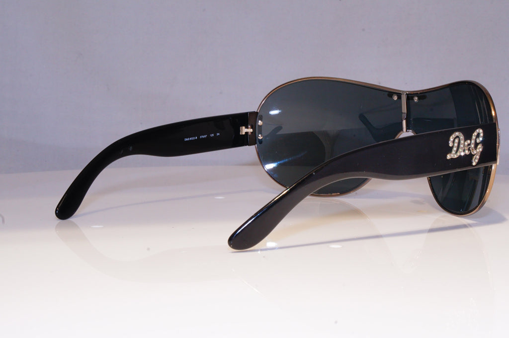 DOLCE & GABBANA Womens Designer Sunglasses Black Shield D&G 6022 079/87 19770