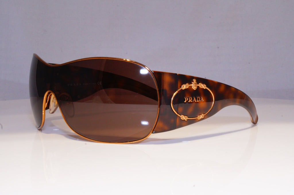 PRADA Womens Oversized Designer Sunglasses Brown Shield SPR 58I 7OE-8C1 19761