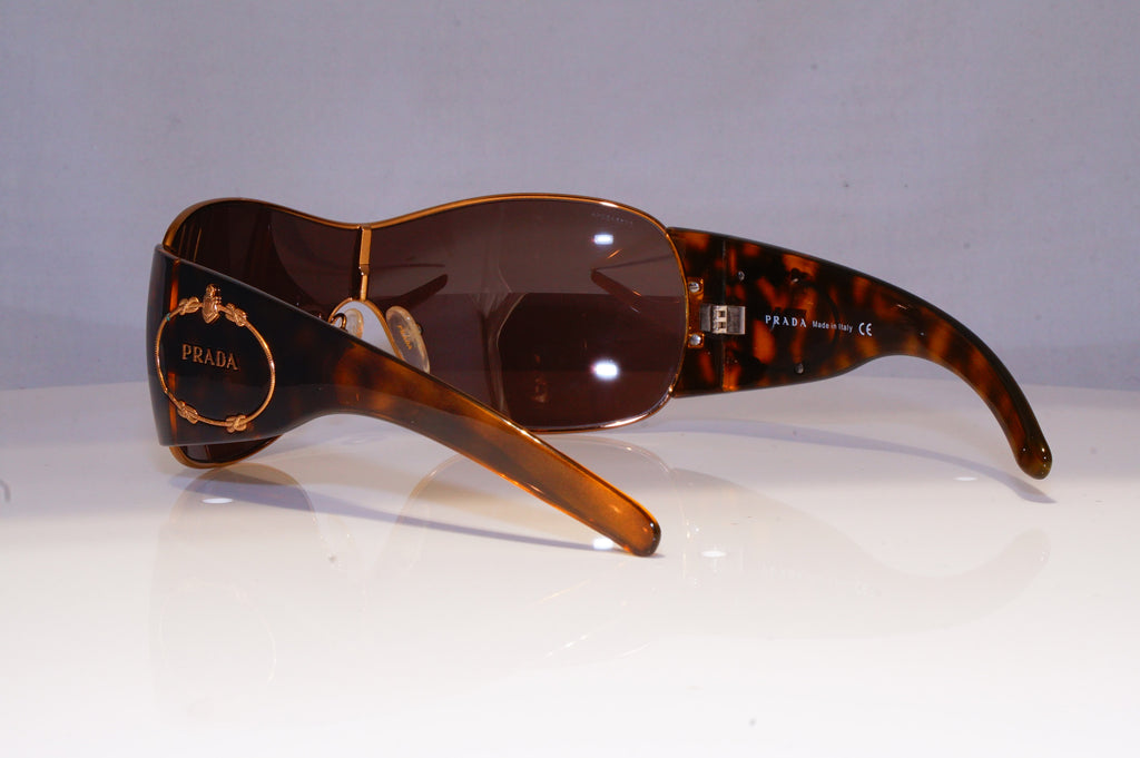 PRADA Womens Oversized Designer Sunglasses Brown Shield SPR 58I 7OE-8C1 19761