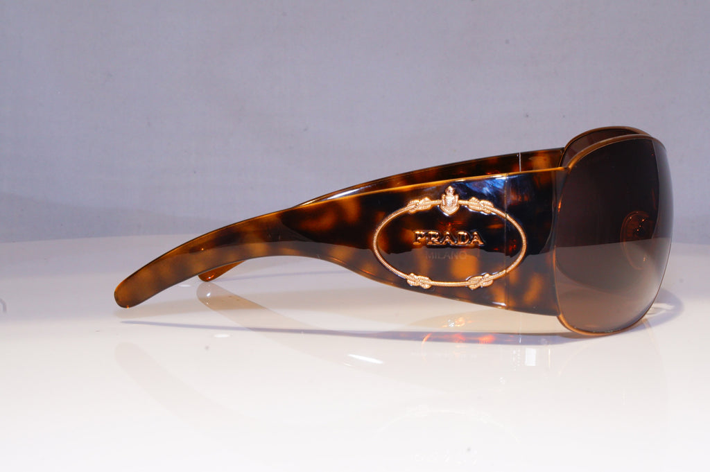 PRADA Womens Oversized Designer Sunglasses Brown Shield SPR 58I 7OE-8C1 19761