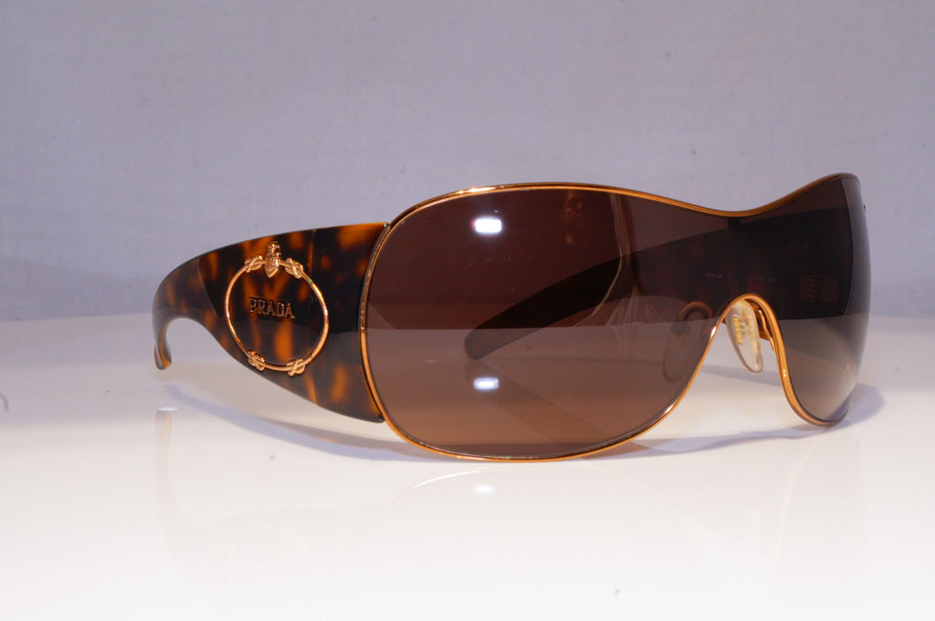 PRADA Womens Oversized Designer Sunglasses Brown Shield SPR 58I 7OE-8C1 19761