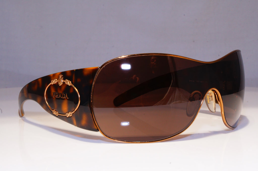 PRADA Womens Oversized Designer Sunglasses Brown Shield SPR 58I 7OE-8C1 19761