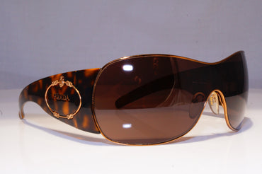 PRADA Womens Oversized Designer Sunglasses Brown Shield SPR 58I 7OE-8C1 19761