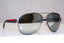 PRADA Mens Polarized Mirror Designer Sunglasses Aviator SPS 55Q DG1-5Z1 17996
