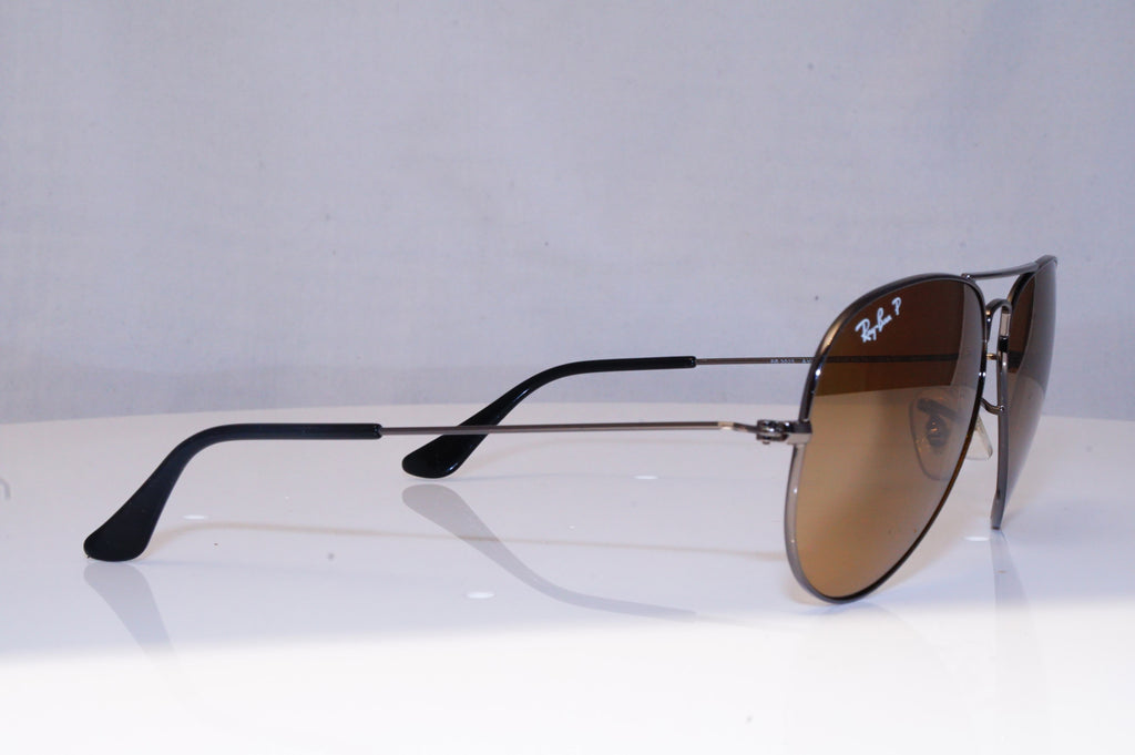 RAY-BAN Mens Polarized Designer Sunglasses Silver Aviator RB 3025 004/M2 18251