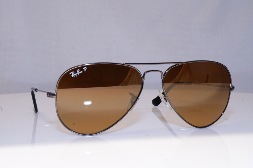 RAY-BAN Mens Polarized Designer Sunglasses Silver Aviator RB 3025 004/M2 18251