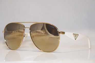 PRADA Mens Designer Sunglasses White Aviator SPR 53Q ZVN-1C0 15106