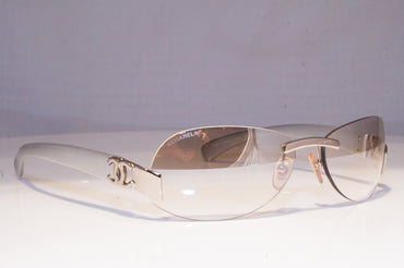 CHANEL Womens Vintage 1990 Designer Sunglasses Silver Rectangle 4037 1246I 19746