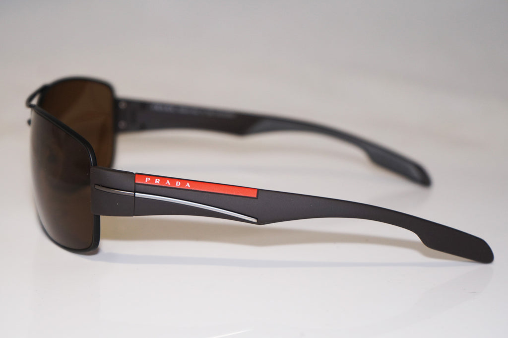 PRADA Mens Designer Sunglasses Brown Wrap SPS 53N UEA-5Y1 15155