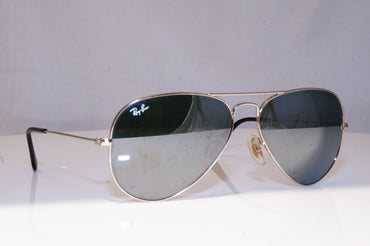RAY-BAN Mens Mirror Designer Sunglasses Silver Aviator RB 3025 W3271 18275