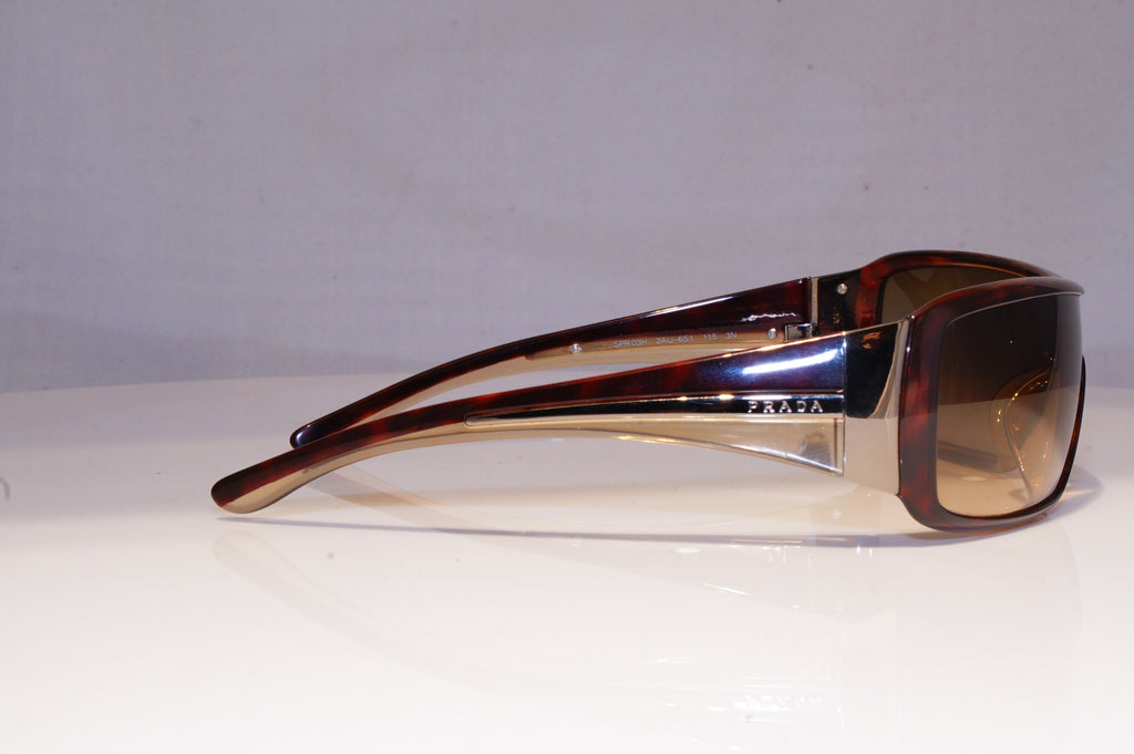 PRADA Mens Womens Vintage Designer Sunglasses Brown Shield SPR 03H 2AU-6S1 19762
