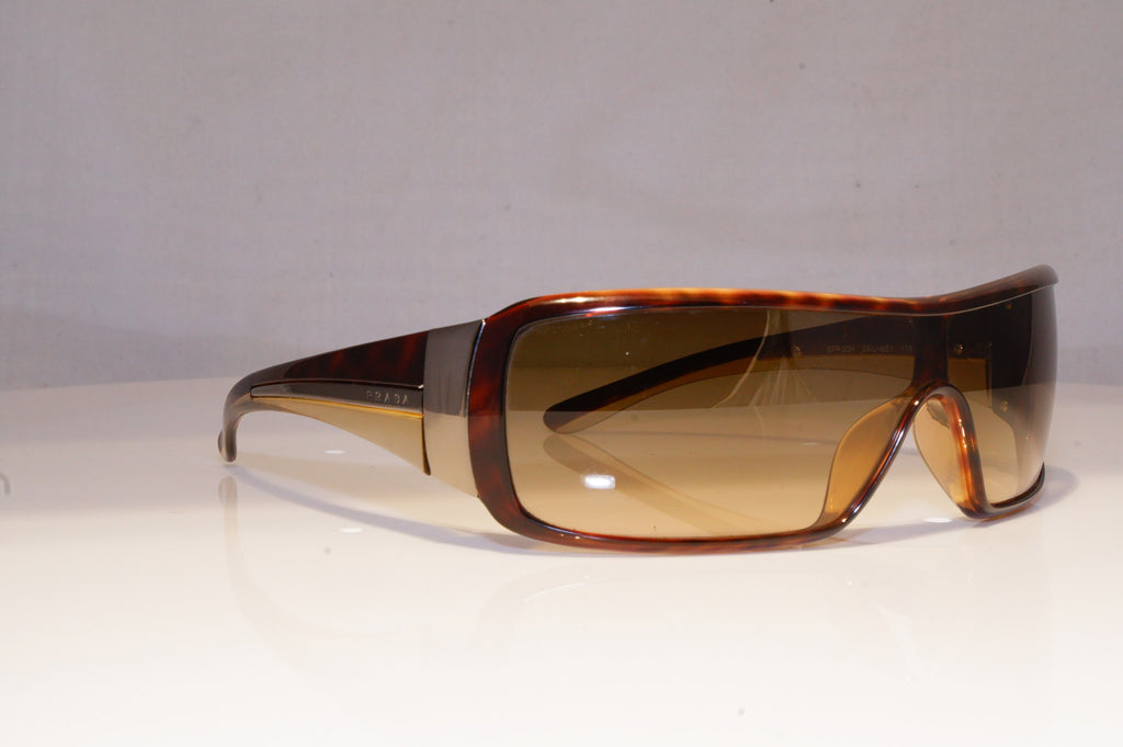 PRADA Mens Womens Vintage Designer Sunglasses Brown Shield SPR 03H 2AU-6S1 19762