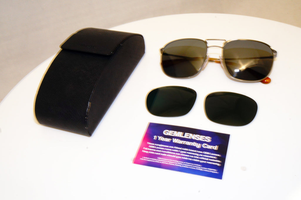 PRADA Mens Polarized Mirror Designer Sunglasses Aviator SPR 52T 5AV-6PO 17981